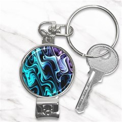 Nature Water Wave Architecture Nail Clippers Key Chain