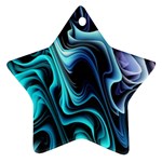 Nature Water Wave Architecture Star Ornament (Two Sides) Front