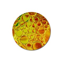 Oil Drop Water Oil Abstract Oily Magnet 3  (round) by Salmanaz77