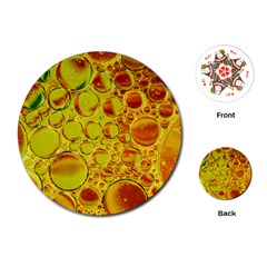 Oil Drop Water Oil Abstract Oily Playing Cards Single Design (round)