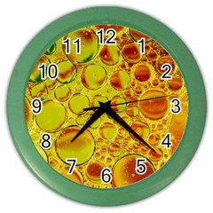 Oil Drop Water Oil Abstract Oily Color Wall Clock by Salmanaz77