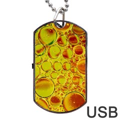 Oil Drop Water Oil Abstract Oily Dog Tag Usb Flash (one Side) by Salmanaz77