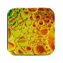 Oil Drop Water Oil Abstract Oily Square Metal Box (black)