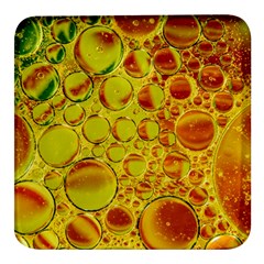 Oil Drop Water Oil Abstract Oily Square Glass Fridge Magnet (4 Pack) by Salmanaz77