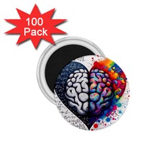 Brain Heart Math 1 75  Magnets (100 Pack) 