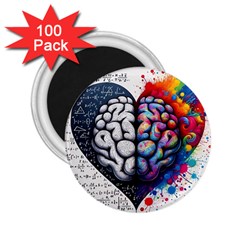 Brain Heart Math 2 25  Magnets (100 Pack) 