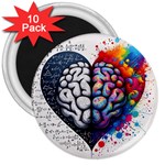 Brain Heart Math 3  Magnets (10 pack)  Front