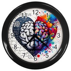 Brain Heart Math Wall Clock (black)