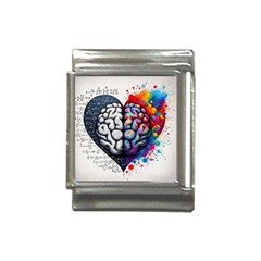 Brain Heart Math Italian Charm (13mm)