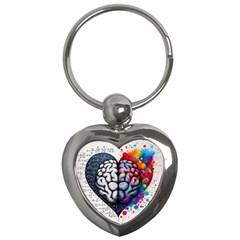 Brain Heart Math Key Chain (heart)