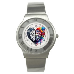 Brain Heart Math Stainless Steel Watch by Salmanaz77