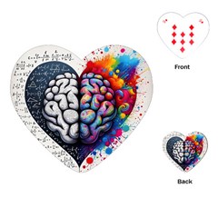 Brain Heart Math Playing Cards Single Design (heart)