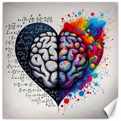 Brain Heart Math Canvas 12  X 12 