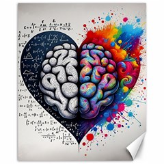 Brain Heart Math Canvas 11  X 14  by Salmanaz77