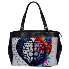 Brain Heart Math Oversize Office Handbag