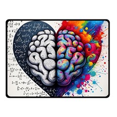 Brain Heart Math Fleece Blanket (small)