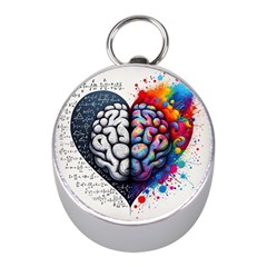 Brain Heart Math Mini Silver Compasses by Salmanaz77