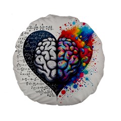 Brain Heart Math Standard 15  Premium Flano Round Cushions