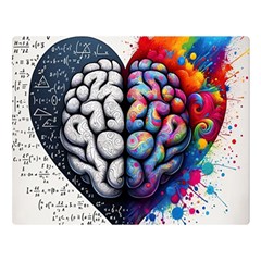 Brain Heart Math Two Sides Premium Plush Fleece Blanket (large) by Salmanaz77