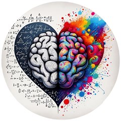 Brain Heart Math Wooden Puzzle Round