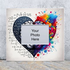 Brain Heart Math White Wall Photo Frame 5  X 7 