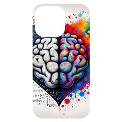 Brain Heart Math Iphone 14 Pro Max Black Uv Print Case by Salmanaz77