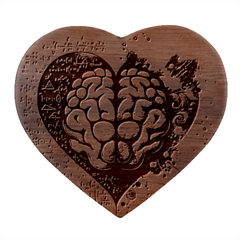 Brain Heart Math Heart Wood Jewelry Box