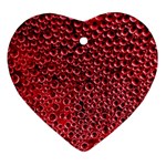 Drops Water Drops Trypophobia Heart Ornament (Two Sides) Back