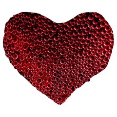 Drops Water Drops Trypophobia Large 19  Premium Flano Heart Shape Cushions by Salmanaz77