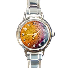 Rain Water Raindrops Droplets Round Italian Charm Watch