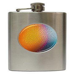 Rain Water Raindrops Droplets Hip Flask (6 Oz) by Salmanaz77