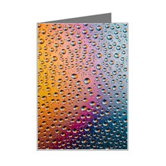 Rain Water Raindrops Droplets Mini Greeting Card