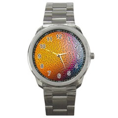 Rain Water Raindrops Droplets Sport Metal Watch by Salmanaz77