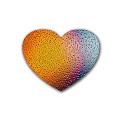 Rain Water Raindrops Droplets Rubber Coaster (heart)