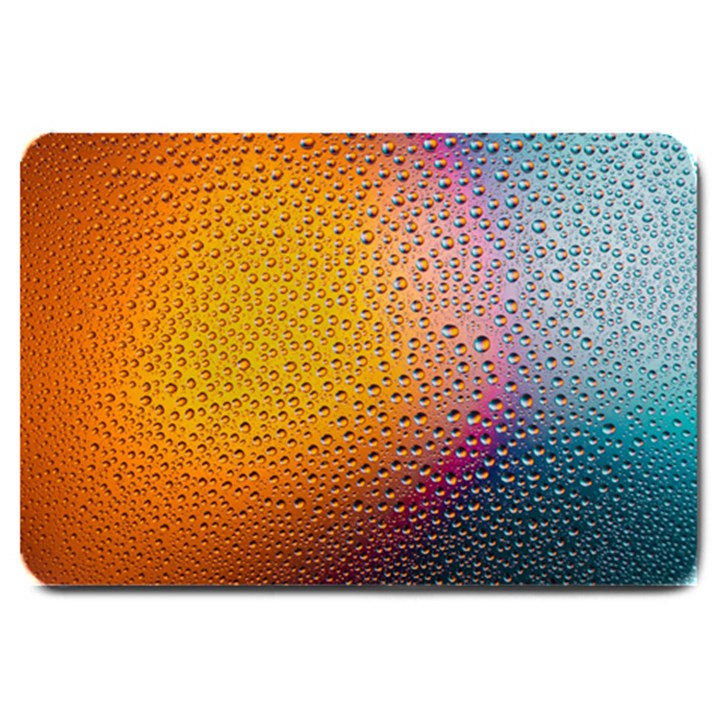 Rain Water Raindrops Droplets Large Doormat