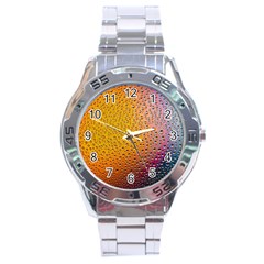 Rain Water Raindrops Droplets Stainless Steel Analogue Watch by Salmanaz77