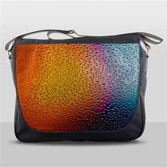 Rain Water Raindrops Droplets Messenger Bag by Salmanaz77