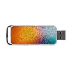 Rain Water Raindrops Droplets Portable Usb Flash (one Side) by Salmanaz77