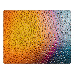 Rain Water Raindrops Droplets Two Sides Premium Plush Fleece Blanket (large) by Salmanaz77