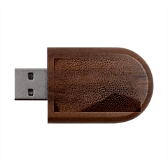 Rain Water Raindrops Droplets Wood Oval Usb Flash Drive by Salmanaz77