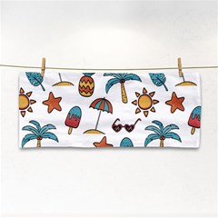 Summer Pineapple Fruit Tropical Hand Towel by Grandong