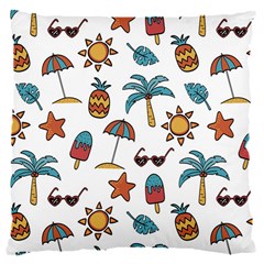 Summer Pineapple Fruit Tropical 16  Baby Flannel Cushion Case (two Sides) by Grandong