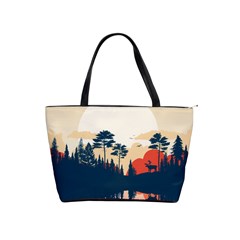 Summer Lake Forest Sunset Deer Water Classic Shoulder Handbag by Grandong