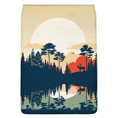 Summer Lake Forest Sunset Deer Water Removable Flap Cover (l) by Grandong