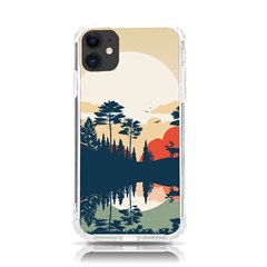 Summer Lake Forest Sunset Deer Water Iphone 11 Tpu Uv Print Case by Grandong