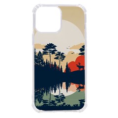 Summer Lake Forest Sunset Deer Water Iphone 13 Pro Max Tpu Uv Print Case by Grandong