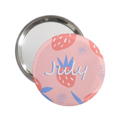 July Summer Strawberry Pink Berry 2 25  Handbag Mirrors by Grandong