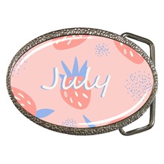 July Summer Strawberry Pink Berry Belt Buckles by Grandong