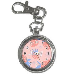 July Summer Strawberry Pink Berry Key Chain Watches by Grandong