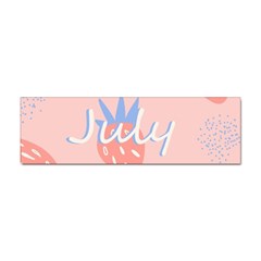 July Summer Strawberry Pink Berry Sticker (bumper) by Grandong